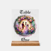 Our Love Reaches The Moon Wedding Table Number (Recto)