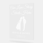 Our Love Story Starts Here Wedding Welcome (Angle)