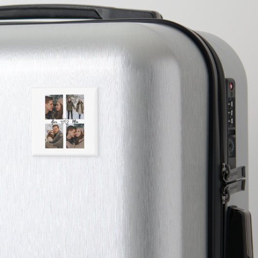 Our Love Story Valentine Magnet Custom Photos (In Situ (Bagages))