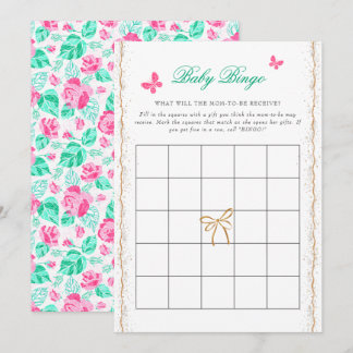 Our Lovely One Baby Shower Bingo Game Kaart
