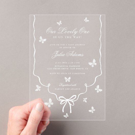 Our Lovely One Baby Shower Invitation (In situ (ordinateur de poche))