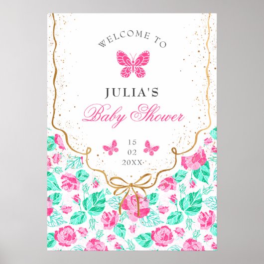 Our Lovely One Baby Shower Poster (Voorkant)