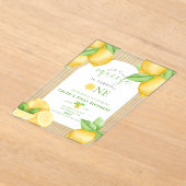  Our Main Squeeze Lemon 1st Birthday Invitation Acryl Uitnodigingen (Laagn)
