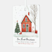 Our New Home First Home Photo Ornament (Voorkant links)