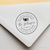 Our New House Address Announcement Round Rubberstempel