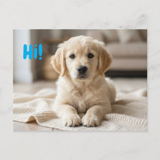 Our New Puppy Photo Announcement  Briefkaart