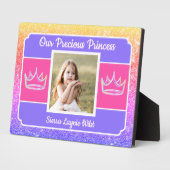 Our Princess photo Tabletop Plaque with Easel (Côté)