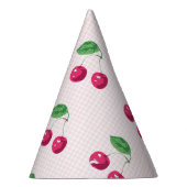 "Our Sweet Cherry" Roze & Groene Verjaardag Feesthoedjes (Rechts)