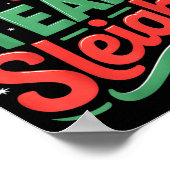 Our Team Sleighs Funny Christmas Reindeers Xmas Poster (Hoek)