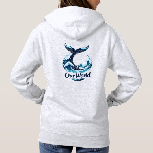 Our World Whale Tail Ocean Conservation Hoodie (Achterkant)
