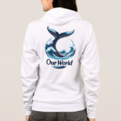 Our World Whale Tail Ocean Conservation Hoodie (Achterkant)