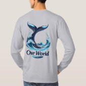Our World Whale Tail Ocean Conservation T-shirt (Achterkant)