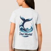 Our World Whale Tail Ocean Conservation Tri-Blend Shirt (Achterkant)