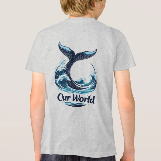 Our World Whale Tail Ocean Conservation Tri-Blend Shirt (Achterkant)