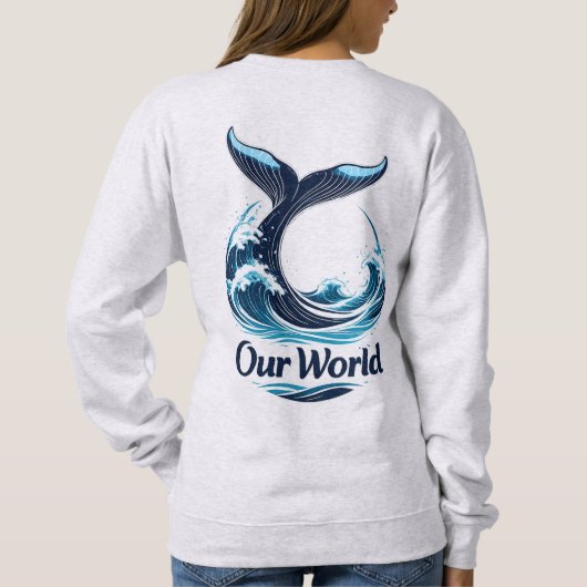 Our World Whale Tail Ocean Conservation Trui (Achterkant)