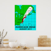 Ouragan Irene Path Août 2011 Poster Imprimer 36 b (Cuisine)