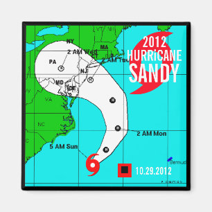 Ouragan Sandy Track Magnet 2