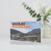 Ouray, Colorado binnenstad straat met bergen Briefkaart (Staand voorkant)