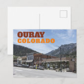 Ouray, Colorado binnenstad straat met bergen Briefkaart (Voorkant / Achterkant)