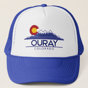 Ouray Colorado houten bergen hoed Trucker Pet