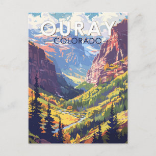 Ouray Colorado Reizen Kunst Vintage Briefkaart