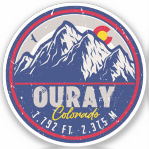 Ouray Colorado Vlag Camping Wandelen Souvenirs Sticker