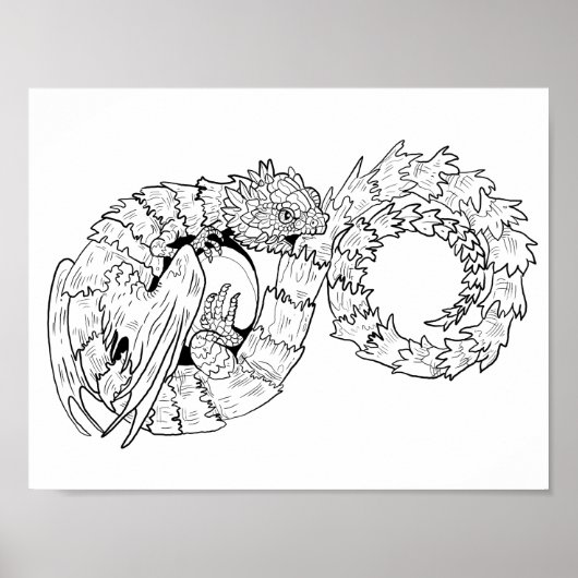 Ourboros Eternity Dragon Poster coloré (Devant)