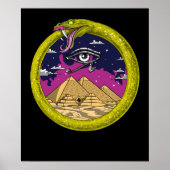 Ouroboros Ancient Egyptische piramids Poster (Voorkant)