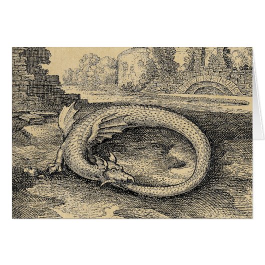 Ouroboros Dragon Biting c'est Propre Queue (Devant horizontal)