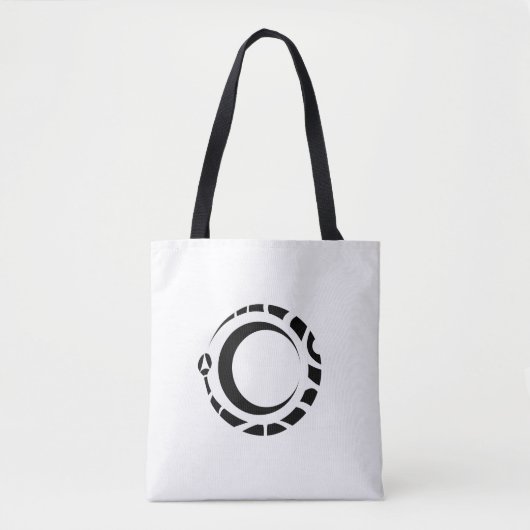 ouroboros en maan Pagan Wicca Alchemy Canvas tas (Voorkant)