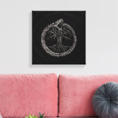 Ouroboros met levensboom canvas afdruk (Insitu (Woonkamer))