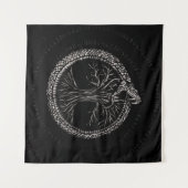 Ouroboros met levensboom wandkleed (Voorkant (horizontaal))