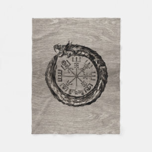 Ouroboros met Vegvisir Fleece Deken