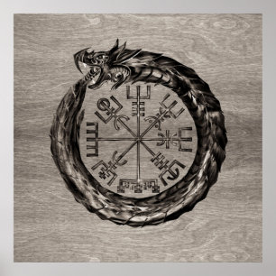 Ouroboros met Vegvisir Poster