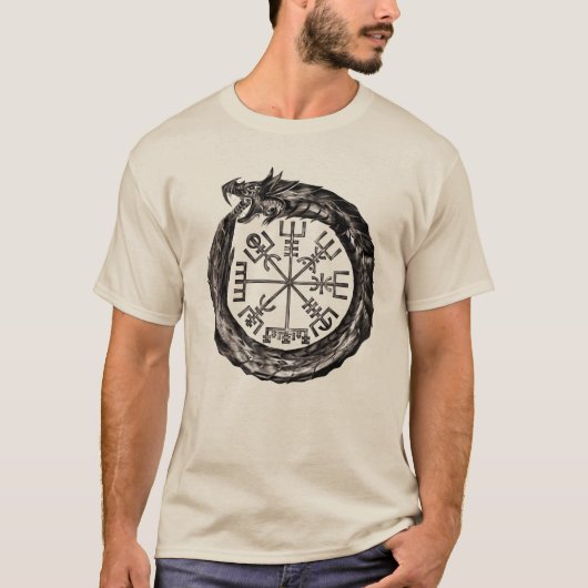 Ouroboros met Vegvisir T-shirt (Voorkant)