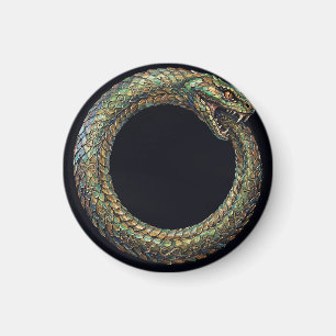 Ouroboros — Oude Slangsymbool Runen Poster Magneet