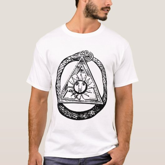 Ouroboros Serpent Triangle American Apparel Free M T-shirt (Voorkant)