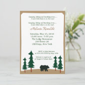 OURS Adirondack Lodge 5x7 Baby shower Invitation (Debout devant)