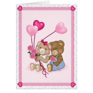 Ours amoureux - blanc à l'intérieur