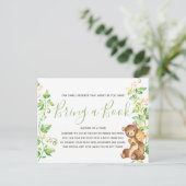 Ours Animal Baby Shower Apporter un Livre Carte de (Debout devant)