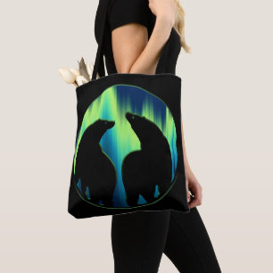 Ours Art Sac fourre-tout Tribal Northern Lights Sa