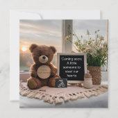 ours assis au lever du soleil faire-part de grosse (Devant)