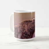 Ours avant café et une Pleine lune Art Mug Cup (Devant gauche)