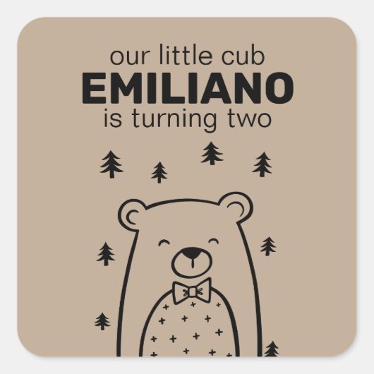 Ours avec Cravate à cou, Stickers (Devant)