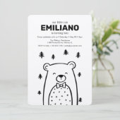 Ours avec Cravate Bow, invitation pour la fête d'a (Debout devant)