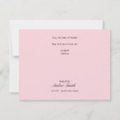 Ours Avec Diamants De Cupcake Rose Invitation (Dos)