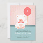 Ours Avec Invitation Ballon (Devant)