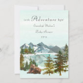 Ours aventure forêt Vœux pour carte de bébé (Dos)