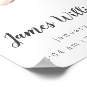 Ours Avion Bébé Statistiques de naissance Poster p (Coin)