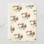 Ours avion invitation Baby Shower (Dos)